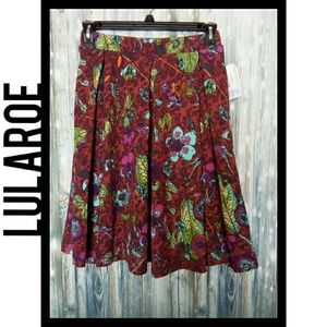 LulaRoe madison pleated floral skirt NWT small